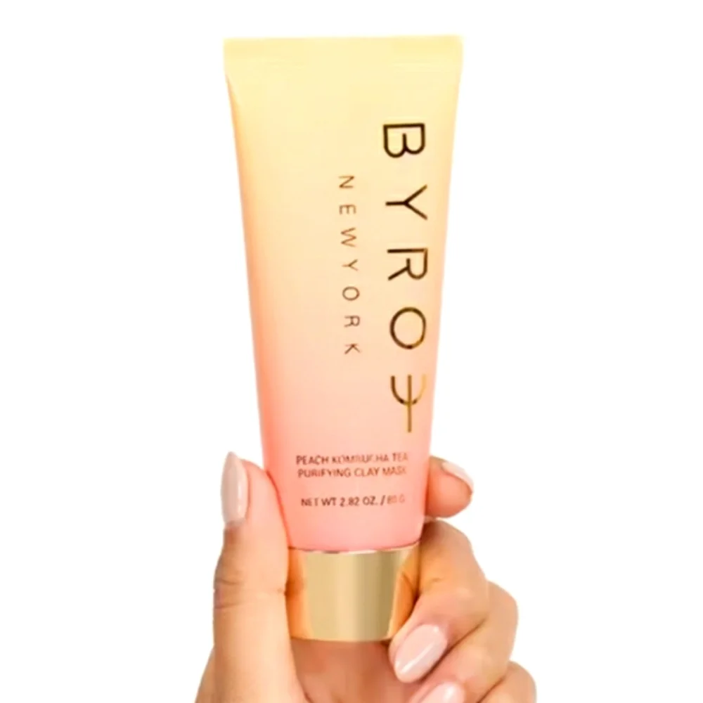 Byroe Peach Kombucha Tea Purifying Clay Mask 2.82 oz 80 ml